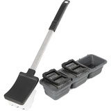 Broil King Eis-Reinigungsbürste, Grill-Reinigungsbürste schwarz/edelstahl, mit 3 Eishaltern