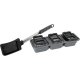 Broil King Eis-Reinigungsbürste, Grill-Reinigungsbürste schwarz/edelstahl, mit 3 Eishaltern