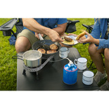 Campingaz Campingkocher Camp & Trek Twin Connect, Gaskocher silber/schwarz, 2 Kochfelder 2x 2 kW, für CV470 Plus