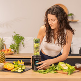 Cecotec Standmixer Power Titanium 350 EasyGo schwarz, 350 Watt, 2x 600ml Becher mit Tragegriff