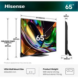 Hisense 65UR8DS RGB MiniLED, LED-Fernseher 164 cm (65 Zoll), schwarz/dunkelgrau, UltraHD/4K, Hi-View AI Engine RGB, 180Hz Panel