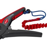 KNIPEX Automatische Abisolierzange PreciStrip16, Abisolier-Zange schwarz/rot, integrierter Drahtschneider