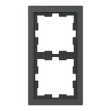 Merten Rahmen zwei fach Glas schwarz (glänzend), Retail