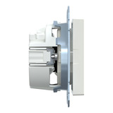 Merten Schutzkontakt-Steckdose mit erhöhtem Berührungsschutz und Schriftfeld, Unterputz, 16 Ampere, 250 Volt weiß (glänzend), Retail