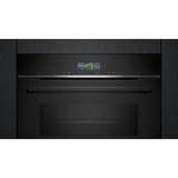 Siemens CM724G1B1 IQ700, Backofen schwarz/edelstahl, mit Mikrowellenfunktion, 60 cm, Home Connect