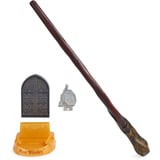 Spin Master Wizarding World Harry Potter - Authentischer Ron Weasley Zauberstab, Rollenspiel mit Hogwarts-Halterung
