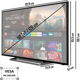 Toshiba 50UF3D63DA, LED-Fernseher 126 cm (50 Zoll), schwarz, UltraHD/4K, SmartTV, HDR