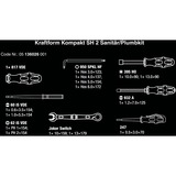 Wera Kraftform Kompakt SH 2 Sanitär / Heizung / Plumbkit, 15-teilig, Werkzeug-Set schwarz, mit 2 JOKER Maul-Ringratschenschlüsseln
