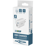 Ansmann Home Charger 230PD mit Kabel / 3 A / 30 W / 2 Port, Ladegerät weiß