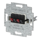 Busch-Jaeger Lautsprecher-Anschlussdose 2-fach, Unterputz, Kunststoff, mit 4 Buchsen, IP20 schwarz, Retail