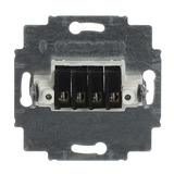 Busch-Jaeger Lautsprecher-Anschlussdose 2-fach, Unterputz, Kunststoff, mit 4 Buchsen, IP20 schwarz, Retail