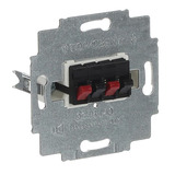 Busch-Jaeger Lautsprecher-Anschlussdose 2-fach, Unterputz, Kunststoff, mit 4 Buchsen, IP20 schwarz, Retail