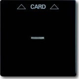 Busch-Jaeger Zentralscheibe für Cardschalter mit Symbolik und Kalotte schwarz, Retail