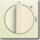 Busch-Jaeger Zentralscheibe für Dreistufen-Drehschalter mit Drehknopf, Abdeckung weiß, Retail