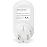 Digitus Universal Steckdosenadapter, mit 2x USB-A weiß/grau