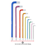 EINHELL Innensechskantschlüssel-Set farbig, 9-teilig, Schraubendreher 