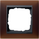 Gira Abdeckrahmen einfach mit Zwischenrahmen, Abdeckung dunkelbraun, Retail