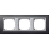 Gira Abdeckrahmen mit Aluminium-Zwischenrahmen, Event, 3-fach, Abdeckung anthrazit, Retail