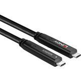 Lindy USB 3.2 Gen 2 & DP 1.4 Typ C Hybridkabel, Verlängerungskabel schwarz, 10m
