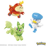 Mattel MEGA Pokémon Paldea Region Team, Konstruktionsspielzeug mit 4 Actionfiguren und 1 Pokéball, 79 Teile
