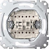 Merten Doppelwechselschalter Einsatz einpolig 16 Ampere 16 AX 250 Volt Wechselstrom Retail