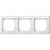 Merten Rahmen dreifach mit Beschriftungsträger Typ 473319, Abdeckrahmen, M-SMART System M weiß (matt), Retail