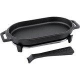 Ooni Servierpfanne Sizzler anthrazit, Sockel aus Edelstahl