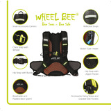 Schildkröt Wheel Bee Stelvio Bike , Rucksack schwarz, LED, 18 Liter