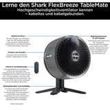 Shark FlexBreeze TableMate, Ventilator grau