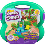 Spin Master Kinetic Sand - Hunde Park Koffer, Spielsand 680 Gramm Sand