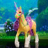 Spin Master Unicorn Academy - Einhorn Leaf, Spielfigur 28 cm groß, mit echter Mähne und Schweif, abnehmbarem Zaumzeug, Sattel und Bürste