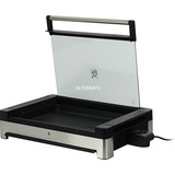 WMF LONO Tischgrill mit Glasdeckel, Elektrogrill schwarz/edelstahl, 2.200 Watt
