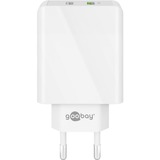 goobay Dual-USB Schnellladegerät QC3.0 28W weiß