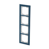 0 Abdeckrahmen 4-fach, Abdeckung blau, Retail