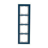 0 Abdeckrahmen 4-fach, Abdeckung blau, Retail
