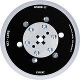 Bosch Professional Expert Multiloch Universalstützteller, weich, Ø125mm, M8+5/16", Schleifteller schwarz, für Exzenterschleifer