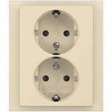 Busch-Jaeger Schutzkontakt Doppelsteckdose 202 EUJB-82 weiß, Retail