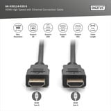Digitus HDMI High Speed Anschlusskabel, mit Ethernet, Full HD 1080i/p schwarz, 3 Meter, Standard