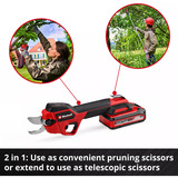 EINHELL Professional Akku-Teleskop-Astschere GP-LS 18/28 Li T BL-Solo, 18Volt rot/schwarz, ohne Akku und Ladegerät, 2-in-1 Astschere oder Teleskopschere