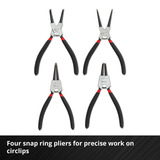 EINHELL Werkzeug-Pad Zangen, in E-Case-Einleger, Zangen-Set 9-teilig