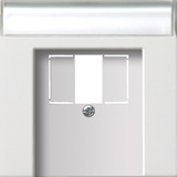 Gira Zentralplatte Telekommunikationsanschlussdose mit Beschriftungsfeld weiß, Retail