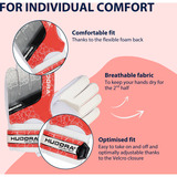 HUDORA Torwarthandschuhe für Kinder, rot, Gr. M rot/weiß, für Kinder ab 5 Jahren