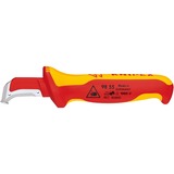 KNIPEX Abmantelungsmesser 98 55 SB VDE rot/gelb, Länge 180mm, mit Gleitschuh