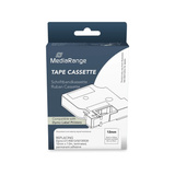MediaRange Kunststoff-Schriftbandkassette, 12mm, 7m, laminiert, schwarz auf weiß kompatibel zu Dymo D1/45013/S0720530