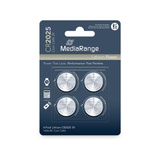 MediaRange Lithium Knopfzellen, CR2025|3V, 4er Pack, Batterie 4 Stück