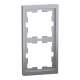 Merten Rahmen 2-fach D-Life, Thermoplast lackiert, glänzend, Schutzart IP20, Maße 90x163x12 mm edelstahl, Retail