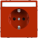 Merten Schutzkontakt-Steckdose mit Schriftfeld orange, Retail