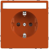 Merten Schutzkontakt-Steckdose mit Schriftfeld orange, Retail