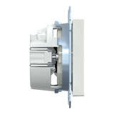 Merten Schutzkontakt-Steckdose mit erhöhtem Berührungsschutz und Schraub-Liftklemmen weiß (glänzend), Retail