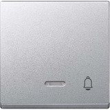 Merten Wippe Kontrollfenster mit Aufdruck Klingel aluminium, Retail